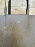 Celine Vertical Cabas Tote Bag in Grained Calfskin Leather