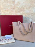 Brand New Salvatorre Ferragamo Reversible Tote Bag Complete Set