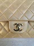 Chanel Vintage Classic Medium Flap Bag in Lambskin Beige GHW - Series 7 Complete Set