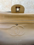 Chanel Vintage Classic Medium Flap Bag in Lambskin Beige GHW - Series 7 Complete Set