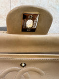 Chanel Vintage Classic Medium Flap Bag in Lambskin Beige GHW - Series 7 Complete Set