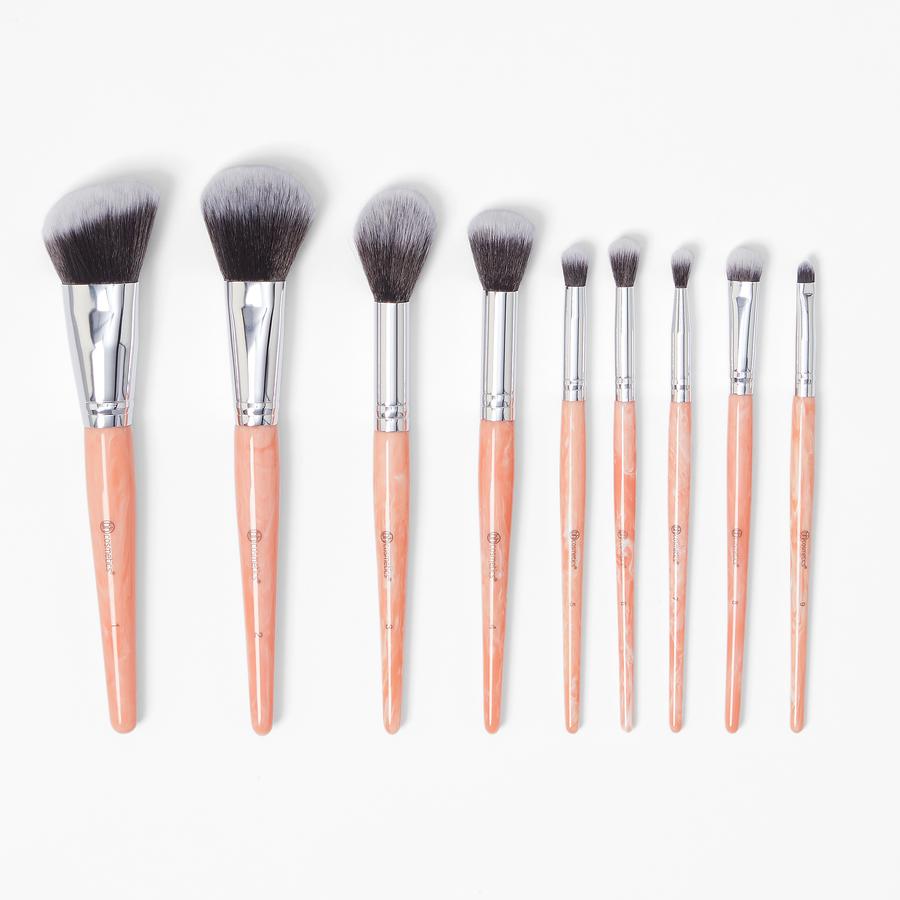 BH Cosmetics Rose Quartz 9 Piece Brush Set – The Makeup Store MNL