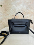 Celine Micro Belt Bag in Grained Calfskin Black