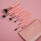 BH Cosmetics Pretty in Pink 10 Piece Brush Set with Bag