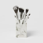 BH Cosmetics White Marble 9 Piece  Brush Set with Angled Brush Holder