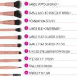 BH Cosmetics Pretty in Pink 10 Piece Brush Set with Bag