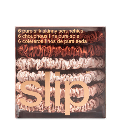 Slip Pure Silk Hair Scrunchie Skinnies in Dessert Rose